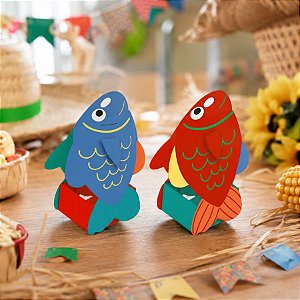 Forminha para Doces de Festa Junina - Pescaria Xodó - 10x7cm - 12 unidades - Cromus - Rizzo