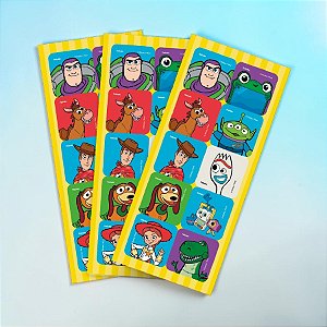Adesivo Quadrado - Toy Story 5 - 4x4cm - Disney Original - 30 unidades - FestColor - Rizzo