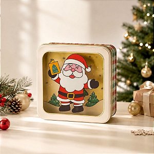 Lata de Natal de Metal - Papai Noel - 15,5cm - 1 unidade - Rizzo