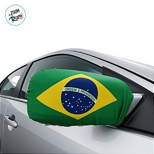 Bandeira Para Retrovisor - 2 Peças - Brasil - 32x21cm - 1 unidade - Rizzo