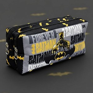 Estojo Duplo com Zíper - Batman - 19,5x8,7x7,6cm - 1 unidade - Dac Art - Rizzo
