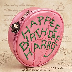 Estojo Simples de PVC com Zíper - Bolo de Aniversário - Harry Potter - 20,5x 20,5x8,5cm - 1 unidade - Dac Art - Rizzo