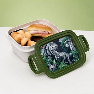 Marmita Hermética com Divisória - Jurassic World - 630ml - 1 unidade - Plasútil - Rizzo