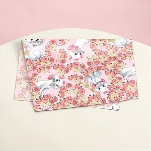 Papel de Presente - Gata Marie - 50x70cm - Disney Original - 20 unidades - Cromus - Rizzo