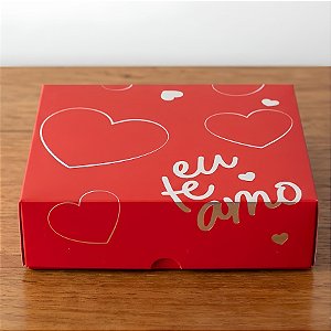 Caixa Retangular Para Presente - Tampa/Fundo New - Amore - 25x21x7cm - 5 unidades - Regina - Rizzo