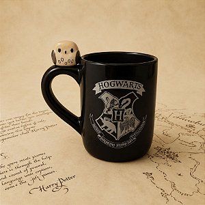 Caneca de Cerâmica Harry Potter Edwiges 3D - Hogwarts - 500mL - 1 unidade - Zonacriativa - Rizzo