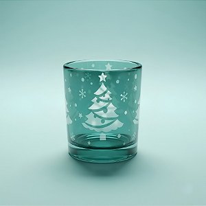 Suporte Para Vela - Árvore de Natal Verde - 8x7cm - 1 unidade - Cromus - Rizzo