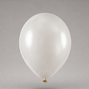 Balão de Festa Redondo Profissional Látex Liso Perolado 24" 60cm - Branco - 3 unidades - Art-Latex - Rizzo