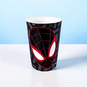 Kit 10 Copos de Plástico Homem Aranha - Preto - 320ml- Disney Original  - 1 unidade - Plasútil - Rizzo