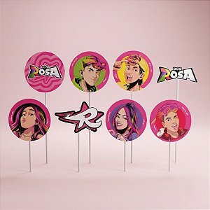 Pick Decorativo Para Doces - Emilly Vick e Dos Rosa - 5x11cm - 8 unidades - Regina - Rizzo
