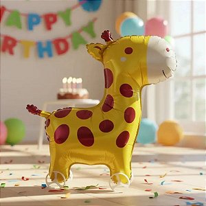 Balão Pet com Rodinha - Girafa Amarela - 1 unidade - Rizzo