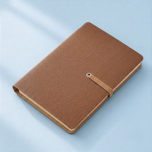Mini Caderno Capa Mole com Sticky Notes - Marrom - 14,3x10cm - 1 unidade - Rizzo