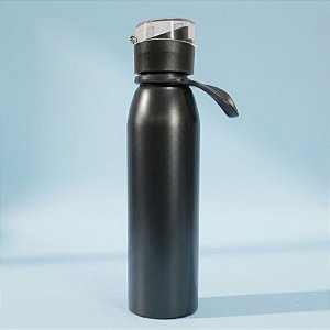 Garrafa Squeeze de Alumínio Com Alça - Preta - 680mL - 1 unidade - Rizzo