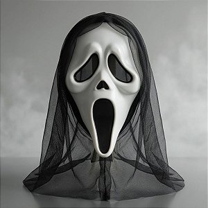 Máscara Halloween Pânico Com Capuz - 20x30cm - 12 unidades - Rizzo