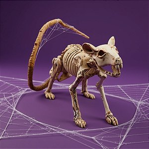 Enfeite Decorativo Halloween - Esqueleto Rato - 26x5x7,5cm - 1 unidade - Rizzo