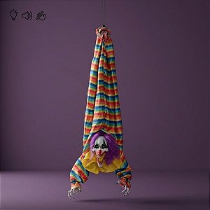 Enfeite Decorativo De Halloween Com Som, Luz e Movimento - Palhaço Donald - 1m - 1 unidade - Cromus - Rizzo