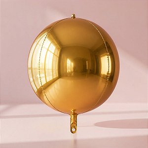 Balão de Festa Metalizado 18" 56cm - Orbz Dourado - 20 unidades - Rizzo