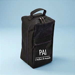 Bolsa Porta Tênis Personalizado Melhor Pai  - Preto - 34x10x25cm - 1 unidade - Rizzo