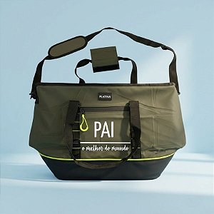 Bolsa Térmica com Alça 26L Personalizado Melhor Pai - Verde e Preto - 51x34x24cm - 1 unidade - Rizzo