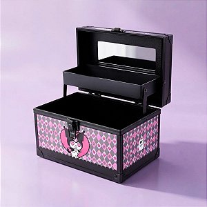 Maleta de Maquiagem com Espelho  Kuromi - Hello Kitty - 23x15cm - 1 unidade - Rizzo