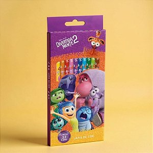 Lápis de Cor - Divertidamente - 12 Cores - 1 unidade - Disney Original - Rizzo