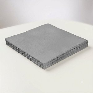 Guardanapo Liso Folha Dupla - Cinza - 32x32cm - 20 unidades - Rizzo