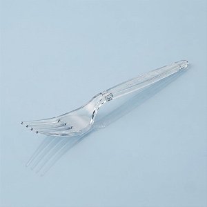 Garfo Para Refeição - Cristal - 15cm - 50 unidades - Plastilânia - Rizzo