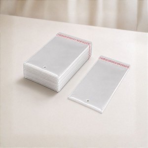 Saco Adesivado com Furo - 7,5x10cm - 100 unidades - Rizzo