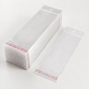 Saco Adesivado com Furo - 7,5x13cm - 100 unidades - Rizzo