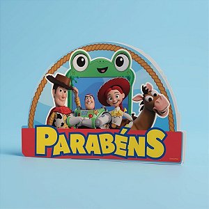Painel Decorativo - Toy Story 5 - Parabéns - 51x32,5cm - 1 unidade - Disney Original - Rizzo
