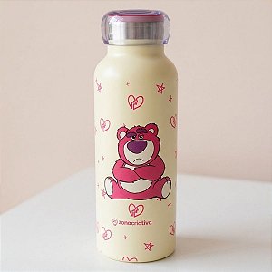 Garrafa Térmica Bubble - Lotso - Toy Story - 500ml - Disney Original - 1 unidade - Zonacriativa - Rizzo