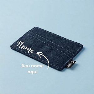 Porta Cartões Personalizado com Nome - Azul - 10,5x7,5cm - 1 unidade - Rizzo