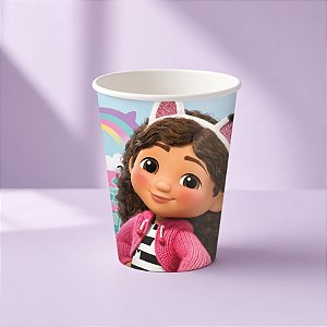 Copo de Papel - Casa Magica da Gabby - Gabby na Cidade - 200ml - 8 unidades - FestColor - Rizzo
