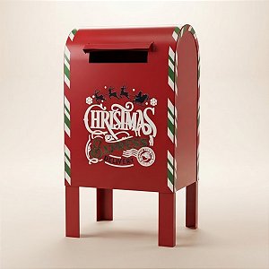 Enfeite Decorativo De Natal - Caixa de Correio Christmas Expess - 38x70x28cm - 1 unidade - Rizzo