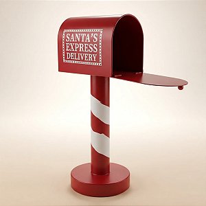 Enfeite Decorativo De Natal - Mini Caixa de Correio Christmas Express Delivery - 15x32,5x8,5cm - 1 unidade - Rizzo