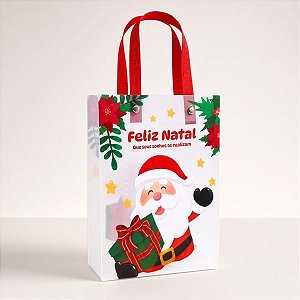 Sacola Transparente Fosca Com Alça de Fibra Vermelho - Que Seus Sonhos Se Realizem! - 15x20cm - 1 unidade - Rizzo