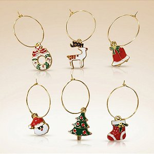 Marca Taças de Natal - 3cm - 6 unidades - Rizzo
