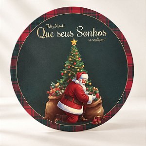 Sousplat de Natal - Que Seus Sonhos Se Realizem - 38cm - 1 unidade - Rizzo