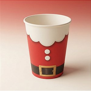 Copo de Papel de Natal - Papai Noel - 240ml - 8 unidades - Rizzo