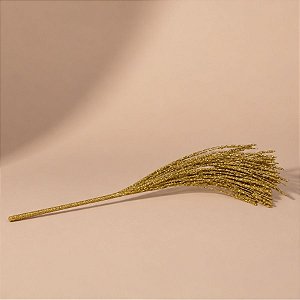 Galho Decorativo de Natal - Dourado - 40x25cm - 1 unidade - Cromus - Rizzo