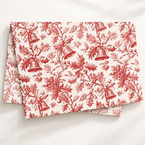 Papel Seda - 49x69cm - Nostalgia - Vermelho - 10 unidades - Cromus - Rizzo