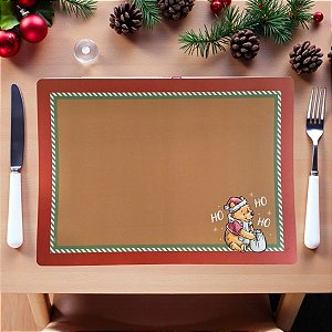 Jogo Americano - Natal Ursinho Pooh - 46x33cm - Disney Original - 1 unidade - Cromus - Rizzo