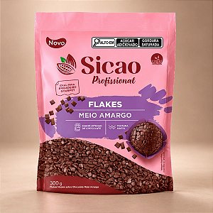 Flakes Sabor Chocolate Meio Amargo - Profissional - 300g - 1 unidade - Sicao - Rizzo