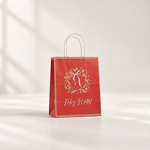 Sacola de Papel - Fundo Largo - Essência - Vermelha - PP 20x16x11cm - 10 unidades - Cromus - Rizzo