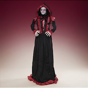 Enfeite Decorativo De Halloween Com Som, Luz e Movimento - Boneca Selene - 1,70m - 1 unidade - Cromus - Rizzo
