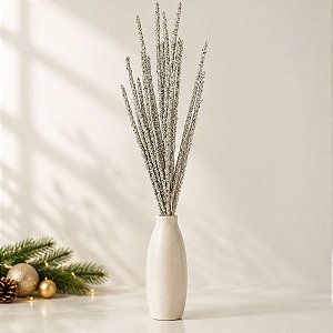 Galho Decorativo de Natal - Chá com Glitter - 67cm - 1 unidade - Cromus - Rizzo