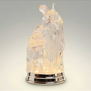 Enfeite Decorativo de Natal com LED - Presépio Sagrada Família - 16x29x16cm - 1 unidade - Cromus - Rizzo