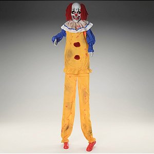 Enfeite Decorativo De Halloween Com Som, Luz e Movimento - Palhaço Willy - 2,33m - 1 unidade - Cromus - Rizzo