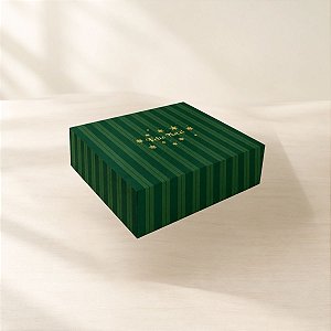 Caixa para Presente Retangular - Tampa/Fundo - Natal Elegance -  P 21x24,5cm - 10 unidades - Regina - Rizzo