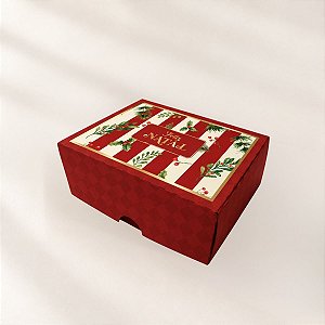 Caixa para 6 Doces - Natal Clássico - 9x12cm - 10 unidades - Regina - Rizzo